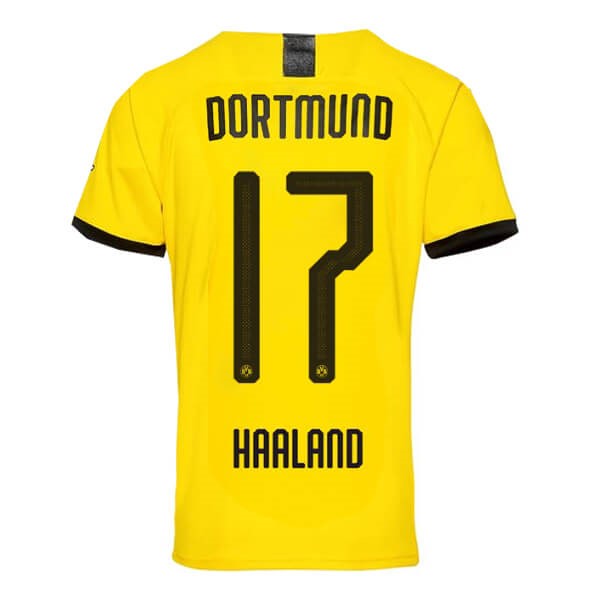 Tailandia Replicas Camiseta Borussia Dortmund NO.17 Haaland 1ª 2019/20 Amarillo